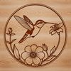 Colorful Bird Perched on a Branch SVG A detailed vector design of a hummingbird perched on a branch, suitable for crafting and DIY projects.