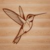 A vibrant illustration of a hummingbird in flight, suitable for vector design projects.