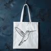 Colorful Bird Silhouette SVG Design A colorful illustration of a hummingbird in flight, suitable for digital design projects.