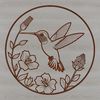 Illustrative Hummingbird Bird Icon An illustrated hummingbird design suitable for digital cutting machines and vector art projects.
