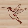 An SVG rendering of a hummingbird, ideal for use as clipart in graphic design software such as Illustrator or Procreate.
