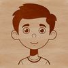 Simple Standing Child SVG Art A simple illustration of a young child in an upright standing position.