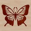 A colorful illustration of a butterfly with intricate wings, suitable for vector design and cutting machine projects.