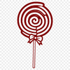 Colorful hand-held candy made from sugar and corn syrup, with a vector design suitable for cutting machines like Cricut.