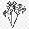 Colorful Candy Vector Art Design A colorful illustration of a single lollipop on a white background, ideal for food-themed vector art.
