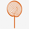Whimsical Candy Design A colorful illustration of a traditional candy lollipop, created in vector format.