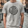 Whimsical Candy Design SVG File A colorful illustration of a lollipop, ideal for use in food-related designs and projects.