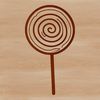 Vibrant Lollipop Icon An isolated image of a lollipop made up of multicolored stripes and swirls in vector format.