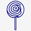 Colorful Lollipop Design Element A vector graphic design element featuring a single large lollipop on a white background.