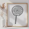 Fun Vector Lollypop Design A colorful illustration of a lollipop, perfect for adding to crafts or designs.