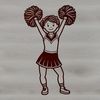 Sporty Girl Cheerleader SVG Illustration An illustration of a young girl in a cheerleading uniform, emphasizing the sporty theme.