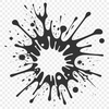 Irregular Circle Shape Illustration A circular shape with irregular edges, resembling a splattered or spilled object.