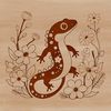 A detailed illustration of a salamander in various positions, suitable for vector design projects.