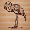 Vibrant Flamingo Wildlife Design A stylized vector illustration of a flamingo bird in a natural habitat.