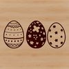 Detailed Easter Egg Illustration An illustrated Easter egg with intricate details, suitable for use in digital projects or cutting machine applications.