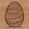 A colorful Easter-themed vector design featuring a stylized egg with decorative patterns.