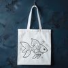 Goldfish Illustration in Digital Formats Illustration of a goldfish in various digital formats including SVG, PNG, PDF, and DXF.