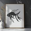 Vibrant Golden Fish Icon A golden-colored fish with a rounded body and vibrant fins.