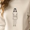 Beautiful Illustration Girl SVG Art Illustration of a girl rendered as a scalable graphic.