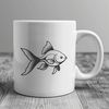 Aquatic Delight A vector graphic representation of a popular aquarium pet.