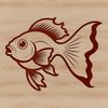 Cute Goldfish Design Vector Art A colorful illustration of a goldfish, suitable for use in digital design.