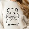 Adorable Furry Friend A small rodent animal, typically kept as a pet, with a rounded body and short legs.