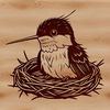 Free Vector Image of a Hummingbird A colorful illustration of a hummingbird in flight, suitable for vector art designs.