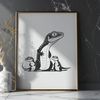 Whimsical Lizard SVG Design A colorfully illustrated lizard with scaly skin and sharp claws.