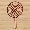 Sweet Treat Vector Icon An SVG vector graphic of a lollipop suitable for digital design and crafting projects.
