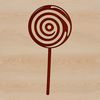 Lollipop Illustration Vector Art A graphic representation of a single lollipop on a transparent background.