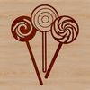 Free Vector Candy Graphic A colorful illustration of a lollipop, designed as vector art.
