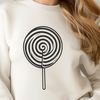 Colorful lollipop illustration designed as vector art for various uses.