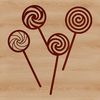Vector Candy Icon Art A colorful lollipop design suitable for vector art projects, including cutting machine stencils and pyrography.