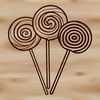Beautiful Hand-Drawn Lollipop Icon A colorful lollipop illustration in vector format.