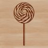 Whimsical Lollipop Vector Graphic A colorful illustration of a lollipop, suitable for graphic design and digital applications.