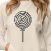 Striped Stick Lollipop SVG A colorful illustration of a lollipop with a striped stick and a swirly pattern on the treat.