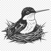 Brilliant Beak Bird A colorful hummingbird perched on a branch, its vibrant plumage and long beak prominent features.