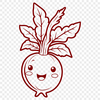 A high-quality vector image of a radish, suitable for commercial or personal use.