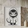 Colorful Amphibian Graphic A digital illustration of a salamander in various colors, suitable for graphic design projects.