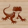 An SVG graphic of a salamander animal rendered as a cuttable design.