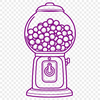Classic Gumball Machine Illustration A digital illustration of a classic gumball machine in vector format.