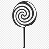 Whimsical Candy Vector Art Design A colorful illustration of a lollipop with a stick, suitable for vector art design.