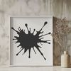 Irregular Splatter Design Element A colorful splat shape with irregular edges, ideal for various design projects.