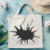 Vibrant Splat Shape for Graphics Design A colorful splat shape made from vector art, suitable for clip art and graphic design projects.