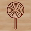 Lollipop SVG Clip Art Image A colorful illustration of a lollipop with stripes and swirls, suitable for vector art and digital designs.