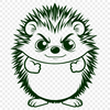 Vector Mammal SVG Design A digital illustration of a small spiny mammal with a rounded body and short legs.