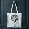 Vector Lollipop Graphic Art A colorful illustration of a lollipop with a swirly design on its stick.