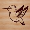 An SVG image of a vibrant hummingbird bird perched on a branch, designed with precision and detail.
