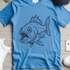SVG fishing silhouette for vector design and cut file use