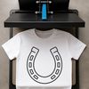 Horse shoe stencil for laser engraving
